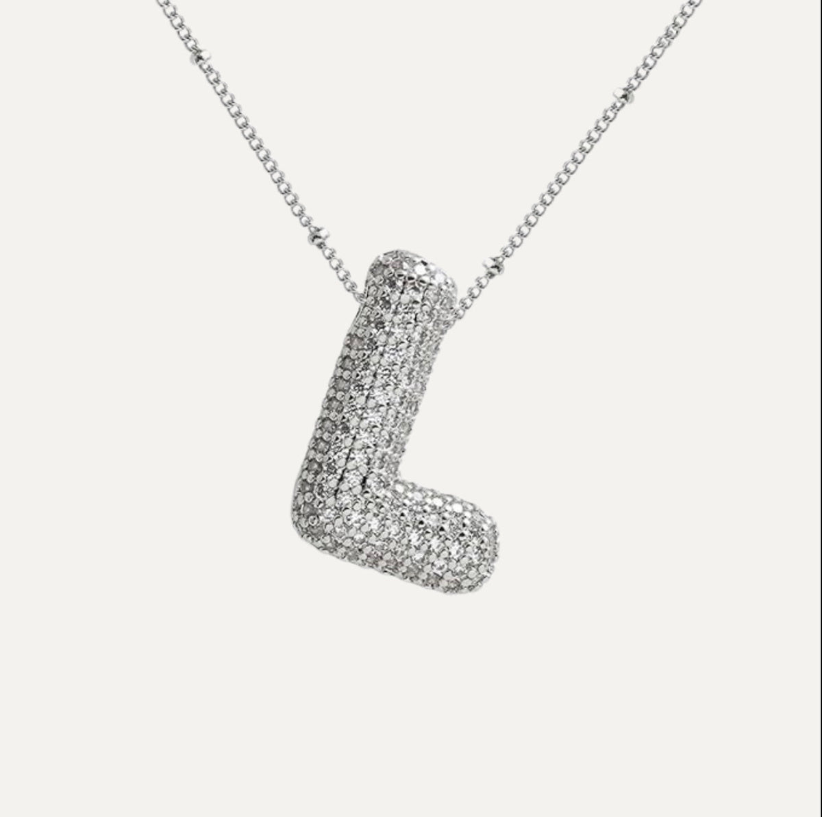 Savannah | Diamond Bubble Letter Necklace