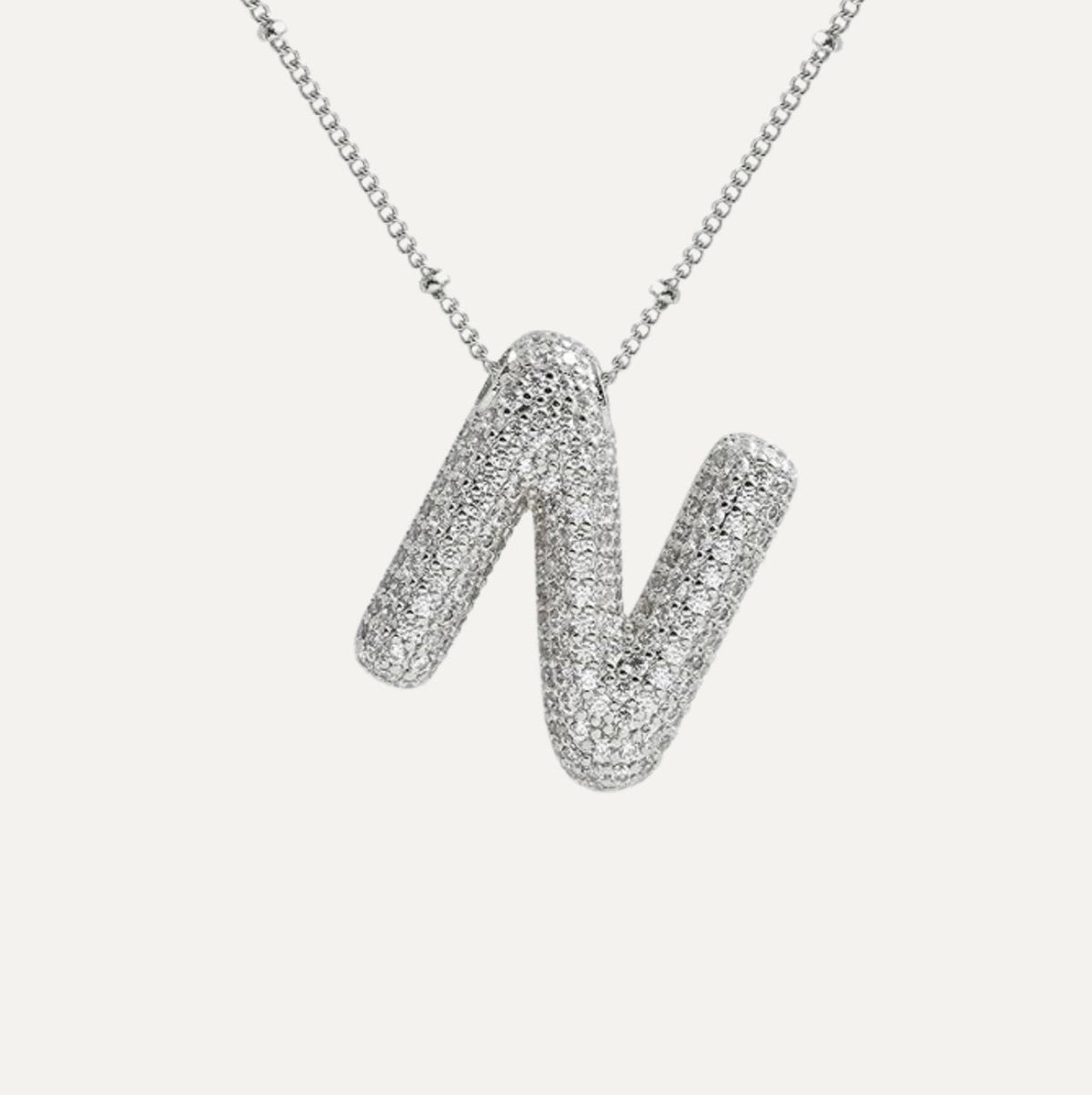 Savannah | Diamond Bubble Letter Necklace