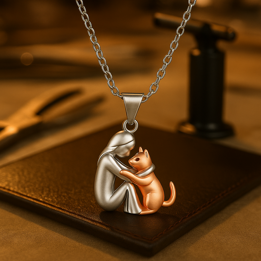 Elisa - Cat-shaped pendant necklace