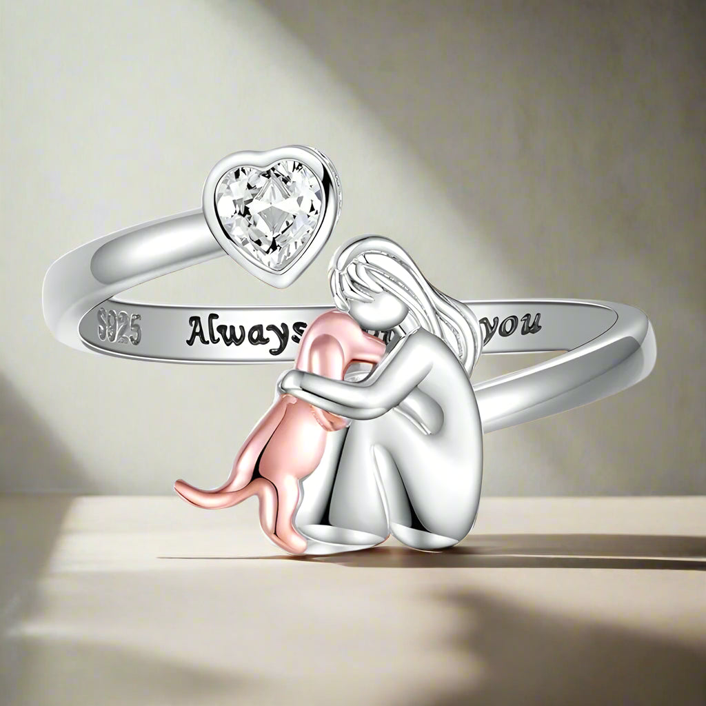 Elisa - Dog Icon Ring (Pink)